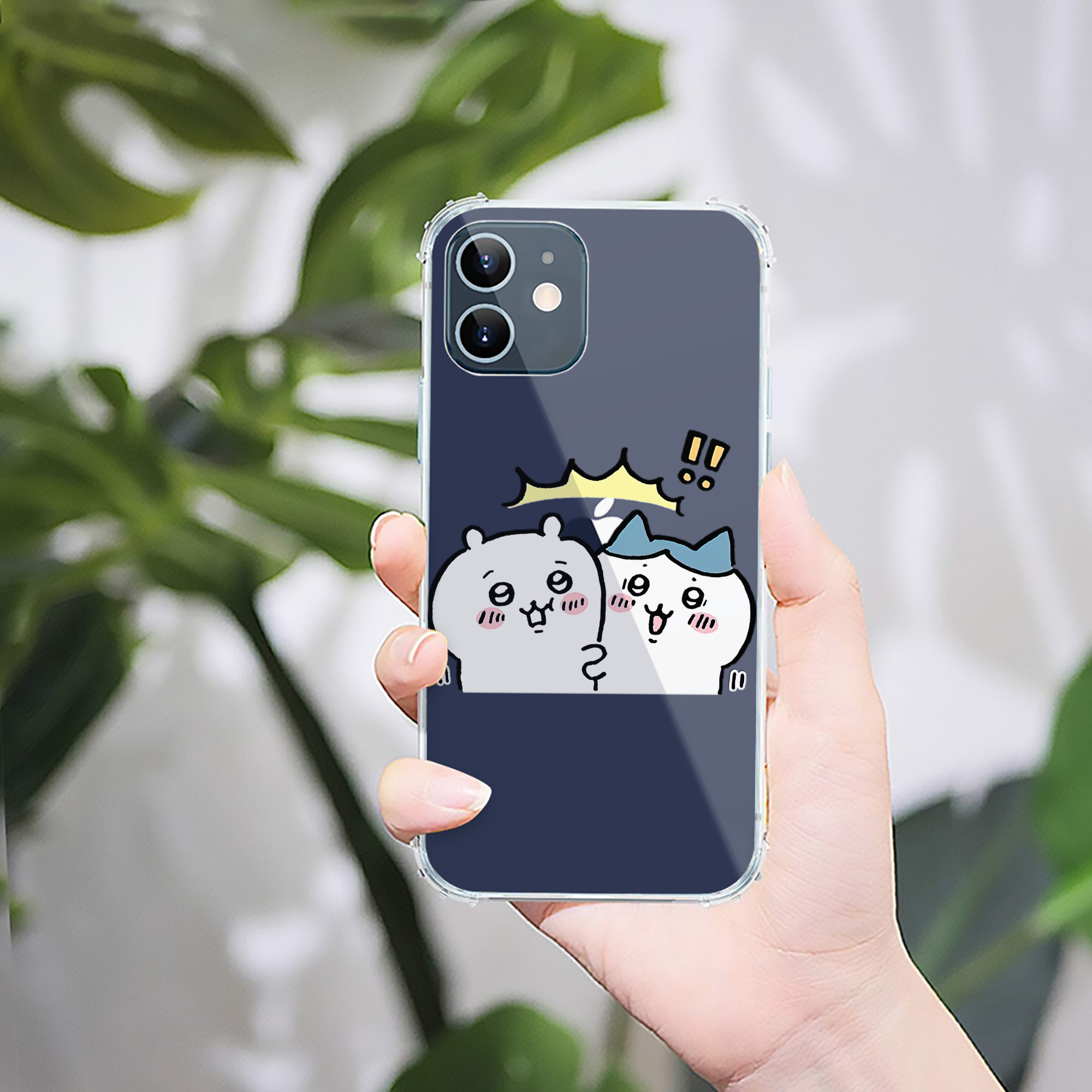 （画像用） ちいかわ ハチワレ Chii-kawa hachiware 【iPhone 12シリーズ対応】透明スマホケース（クリアソフトケース）